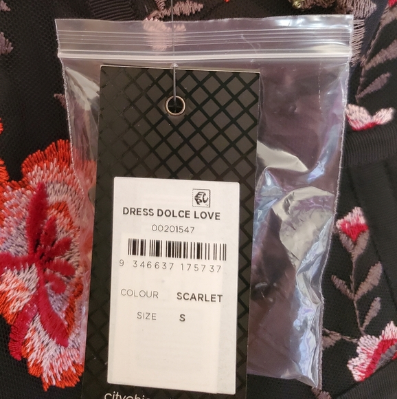 NWT City Chic dolce love black embroidered dress - Picture 5 of 6